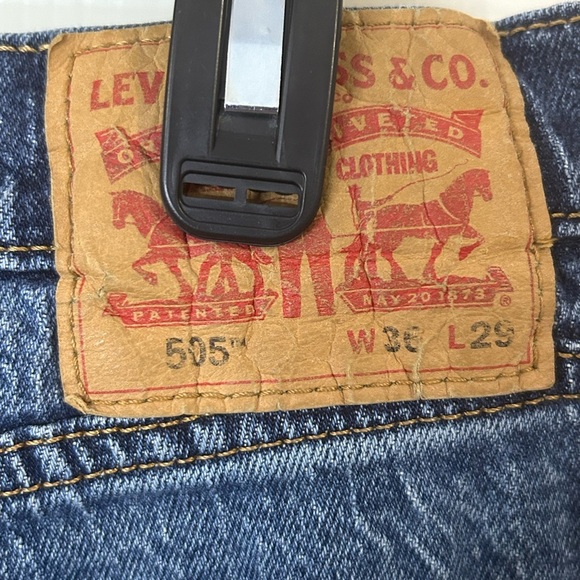 Levi’s 505 Men’s 36x29 Regular Fit Straight Leg Denim Jeans - Picture 5 of 9